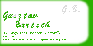 gusztav bartsch business card